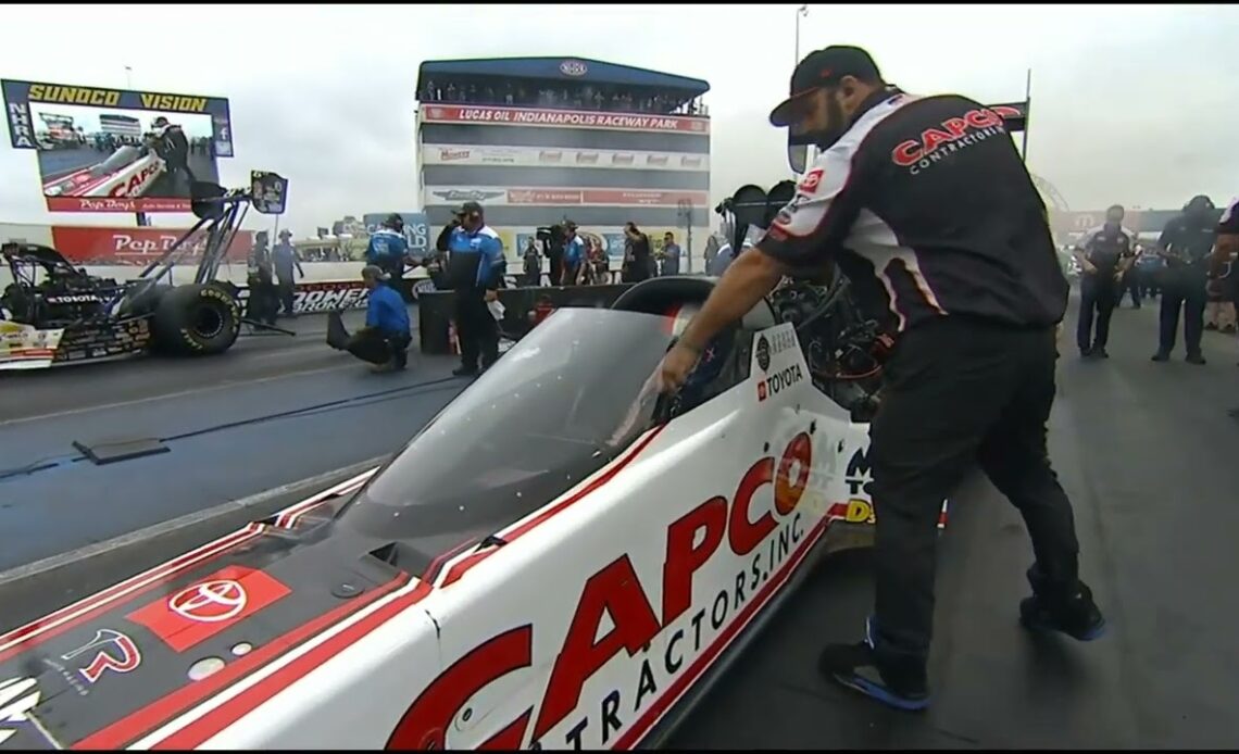 Antron Brown, Steve Torrence, Brian Coradi, Top Fuel Dragster, Eliminations Rnd2, Dodge Power Broker