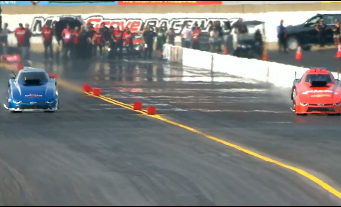 Bob McCosh, Brian Gawlik Blow up and Fire, Top Alcohol Funny Car, Rnd 2 Qualifying, Pep Boys Nationa