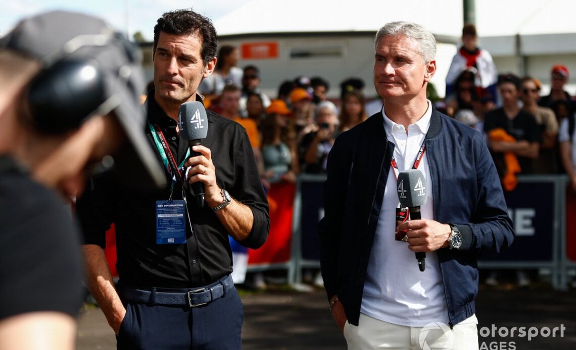 Channel 4 presenters David Coulthard, Mark Webber and Steve Jones