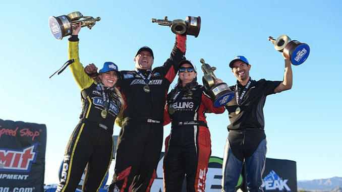 Enders Clinches World Title; B. Force, Hagan and Arana Jr. Join Her in Winner’s Circle at NHRA Nevada Nationals