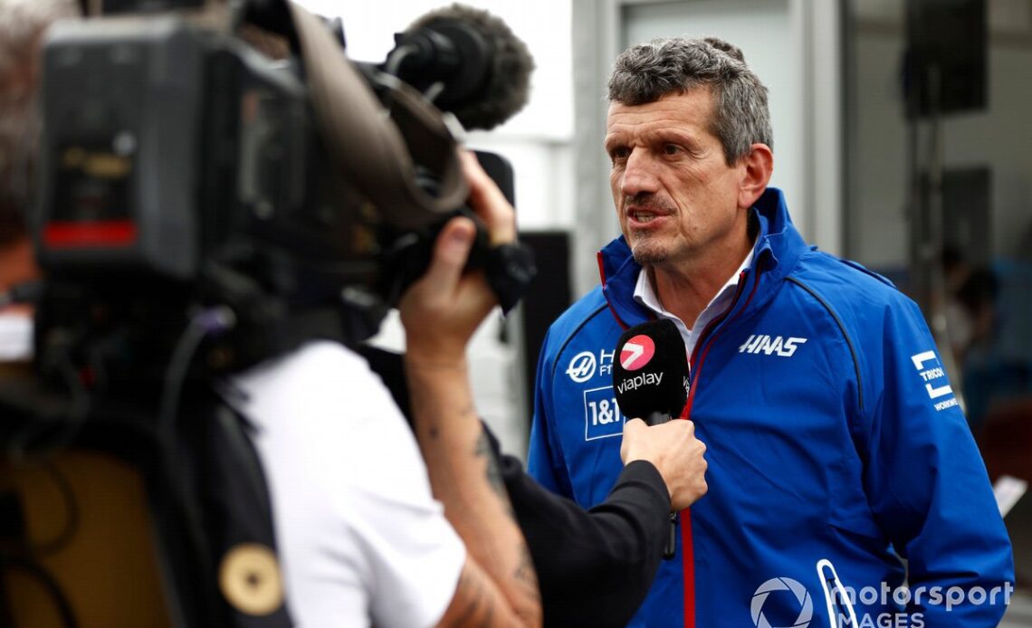 Guenther Steiner, Team Principal, Haas F1, is interviewed