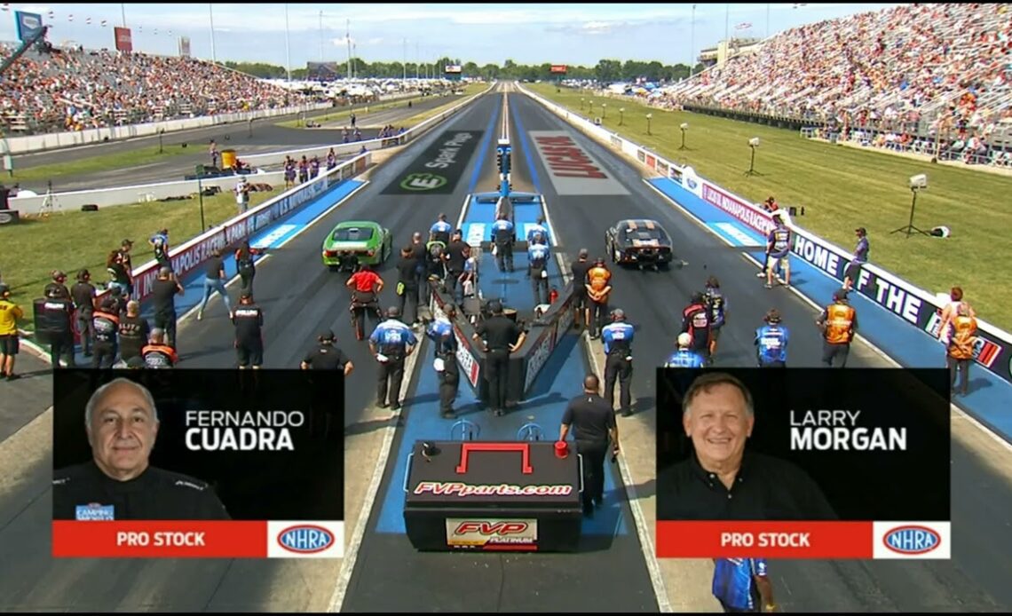 Fernando Cuadra Sr, Larry Morgan, Pro Stock, Qualifying Rnd2, Dodge Power Brokers, U S  Nationals, L