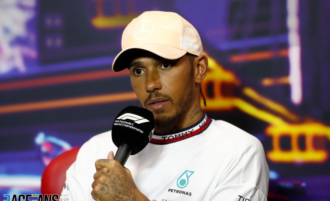 Hamilton cleared over wearing nose stud, Mercedes fined · RaceFans