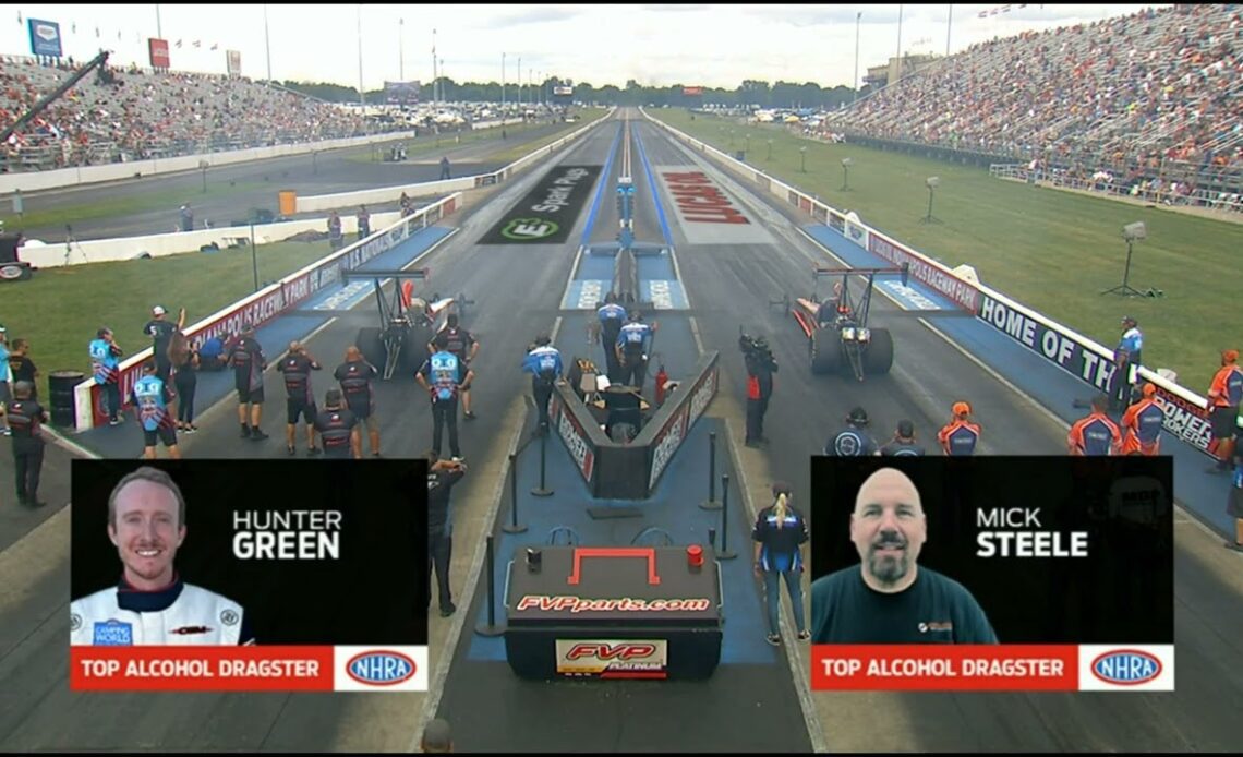 Hunter Green, Mick Steele, Top Alcohol Dragster, Eliminations Rnd1 Dodge Power Brokers, U S  Nationa