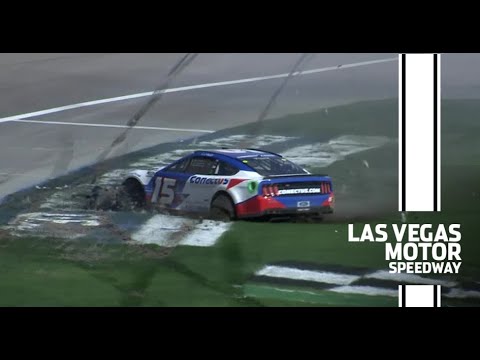 JJ Yeley's tire goes flat, spins on turn at Las Vegas