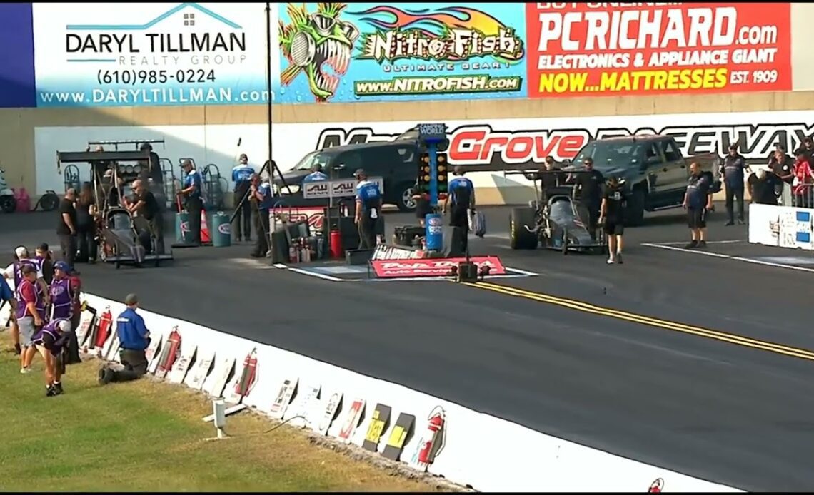 James Stevens, Kelly Kundratic, Top Alcohol Dragster, Rnd 2 Qualifying, Pep Boys Nationals, Maple Gr