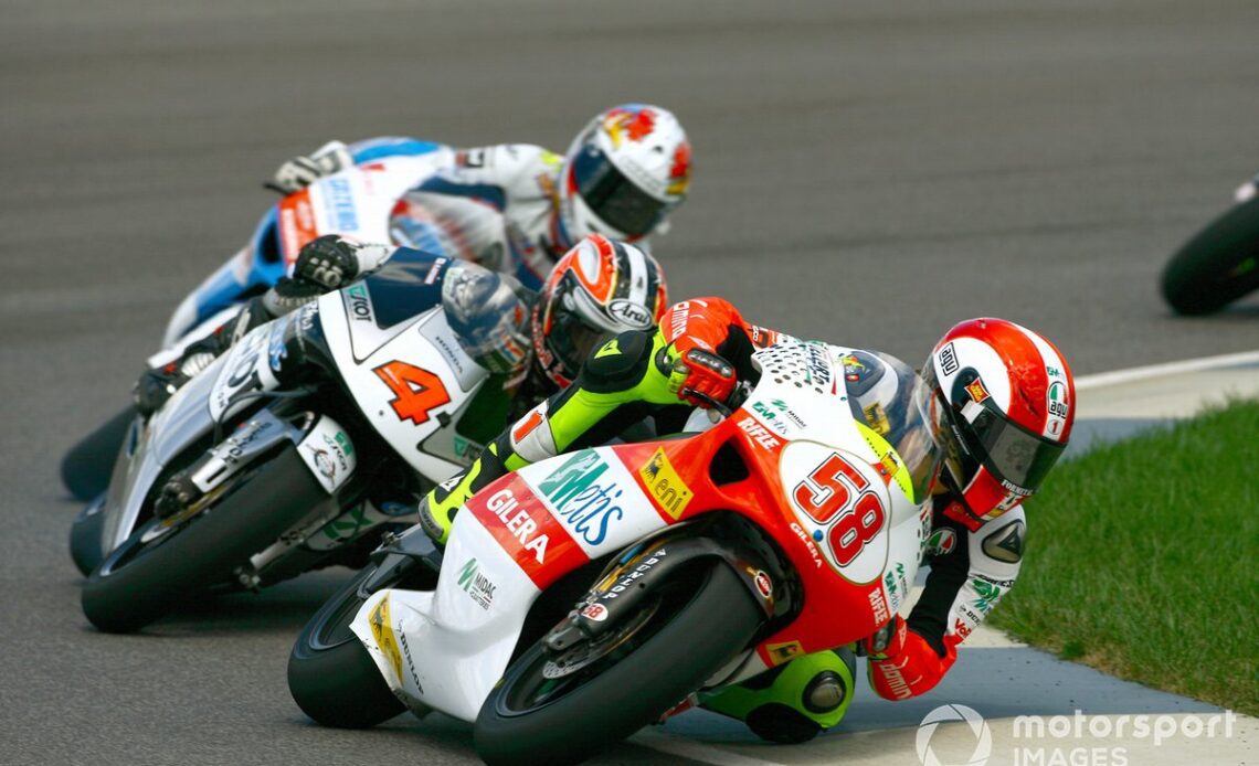 Marco Simoncelli, Metis Gilera, Hiroshi Aoyama, Scot Racing