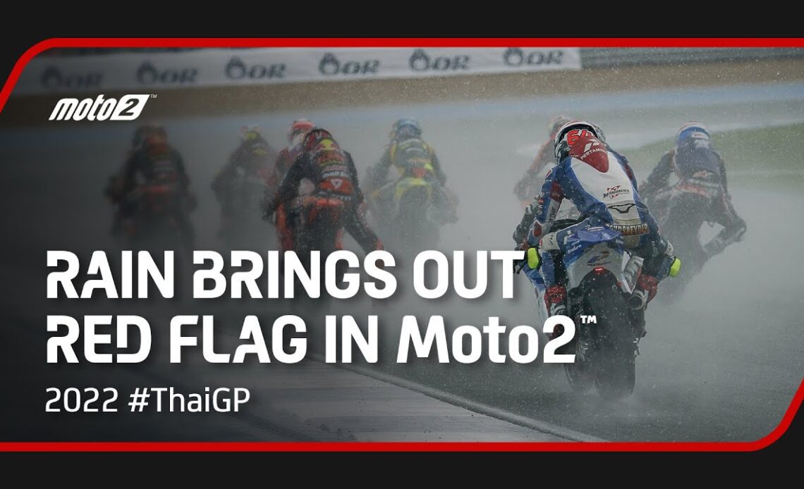 Moto2 Race red-flagged due to weather conditions | 2022 #ThaiGP