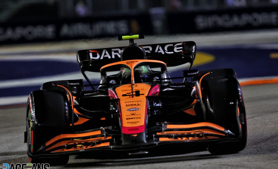 Lando Norris, McLaren, Singapore, 2022