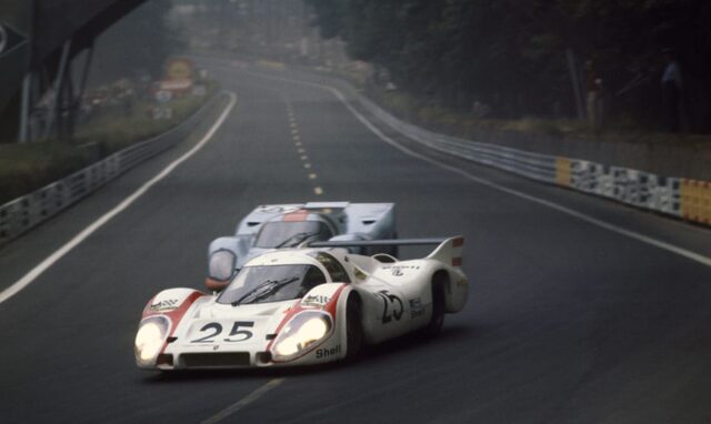 Porsche 917 and newer 917 Langheck at Le Mans