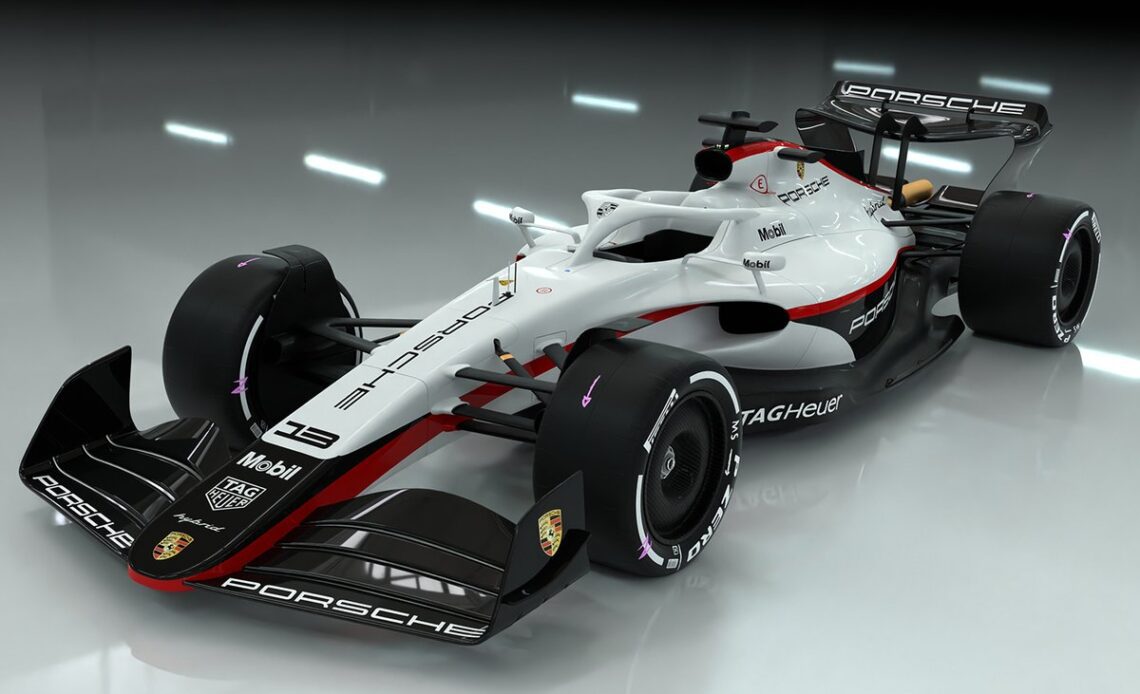 Porsche F1 car render