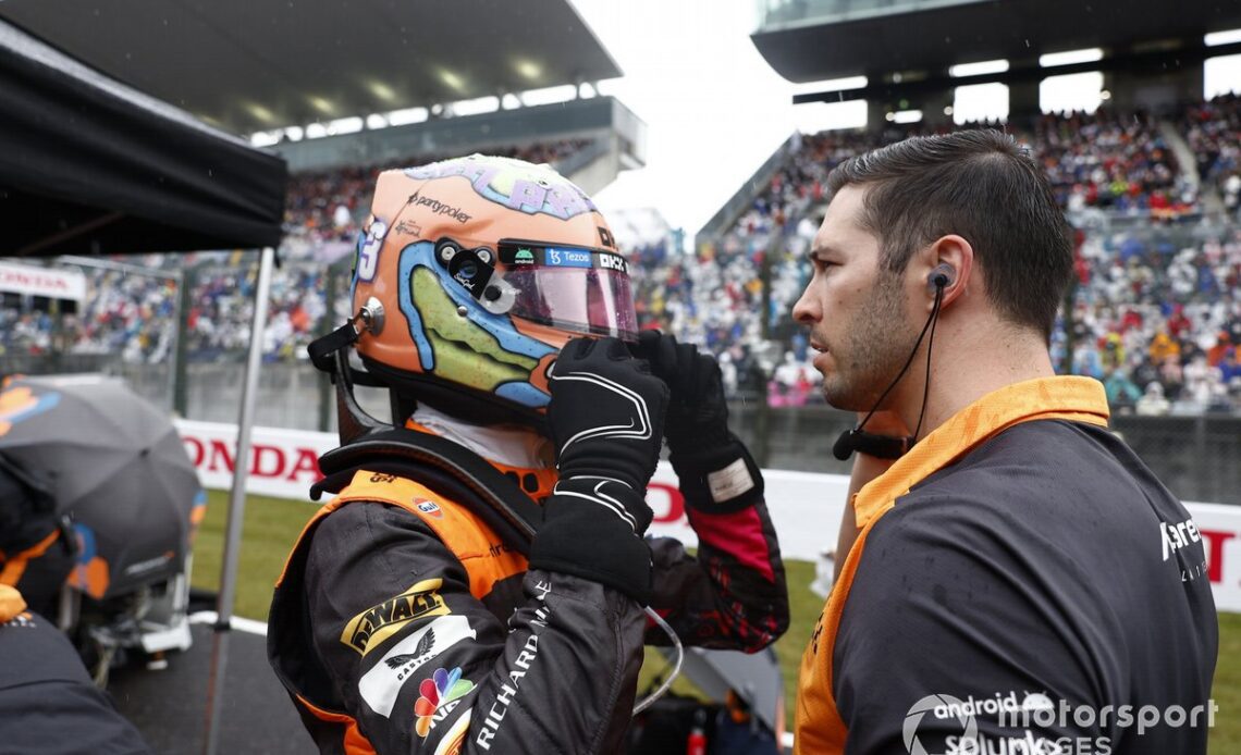 Daniel Ricciardo, McLaren, on the grid