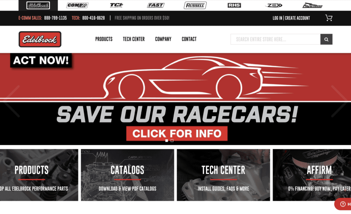 Save The Racecars! Edelbrock's Efforts To Help The RPM Act Pass