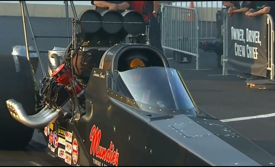 Shawn Cowie, James Stevens, Top Alcohol Dragster, Rnd 2 Eliminations, Pep Boys Nationals, Maple Grov