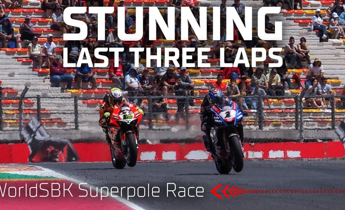 Stunning LAST THREE LAPS: a Razgatlioglu 🆚 Bautista epic in the Superpole Race 💥 | #ARGWorldSBK