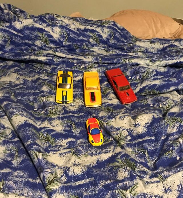 These are the Cars that I made at Home Yesterday the 1997 Ford Shelby GT-350R and the 1997 Chevrolet Camaro and Chevelle Super Sport and Shell V Power Pezzoil Porch that I made at Home.