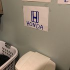 This is a Picture Drawing Photo of a Honda Logo and these are the Jeep and Dodge Vehicle Rock Stones that I made at Home Today.