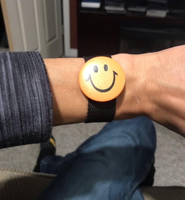 This is a Smiley Face Bracelet that I made at Home Yesterday Say that we’re Having a Great Day Working at one of the Race Shops and the ones that we’re Having a good Day out Racing.