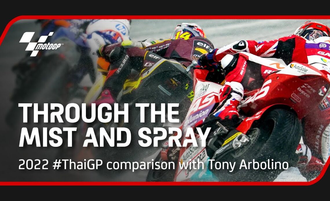 Tony Arbolino's charge through the mist and spray - Comparison 👊 | 2022 #ThaiGP