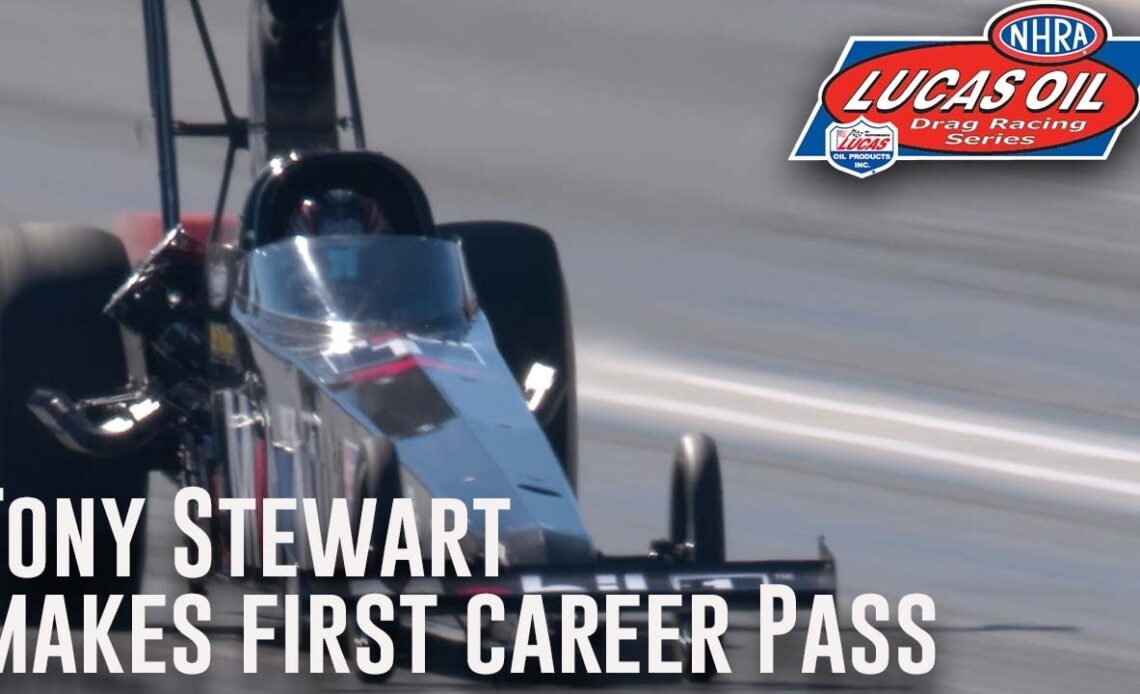 Tony Stewart makes first career NHRA pass