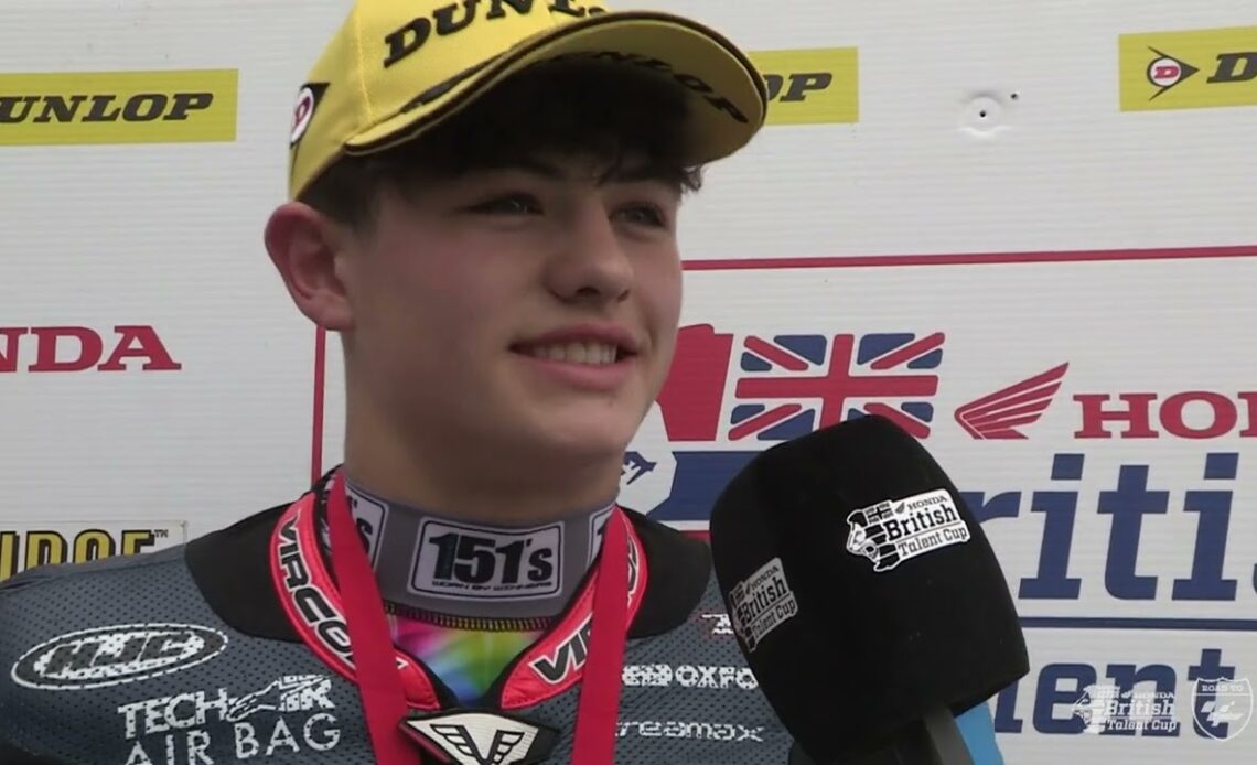 Top 3 Race 2 Interviews | Round 9 Donington Park | 2022 Honda British Talent Cup