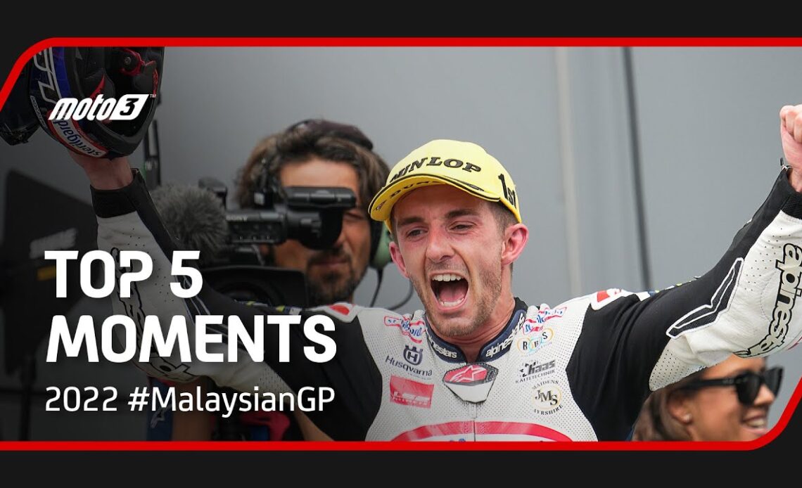 Top 5 Moto3™ Moments 😎 | 2022 #MalaysianGP