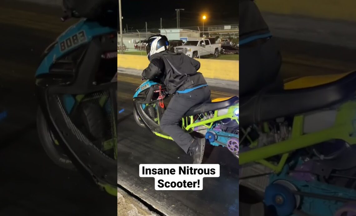 Totally Insane Nitrous Scooter Throws Flame Out Back!