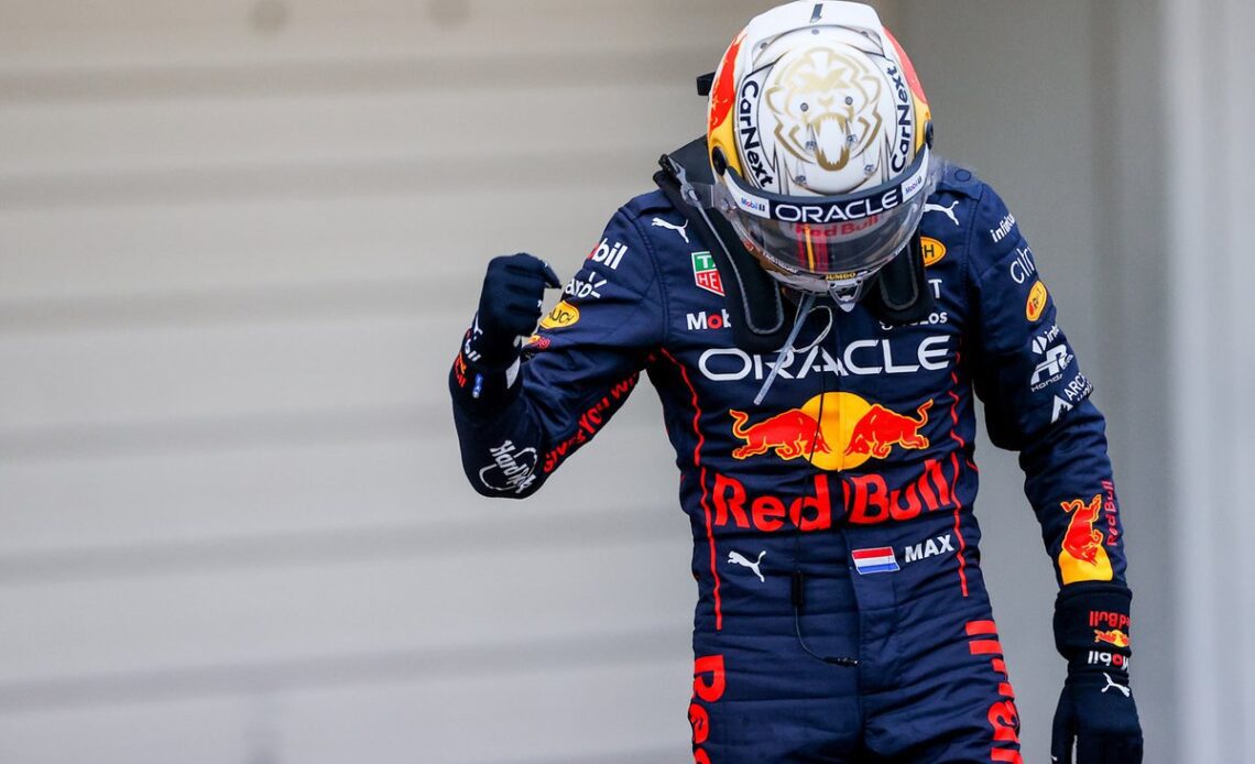 Race winner and 2022 F1 World Drivers Champion Max Verstappen, Red Bull Racing