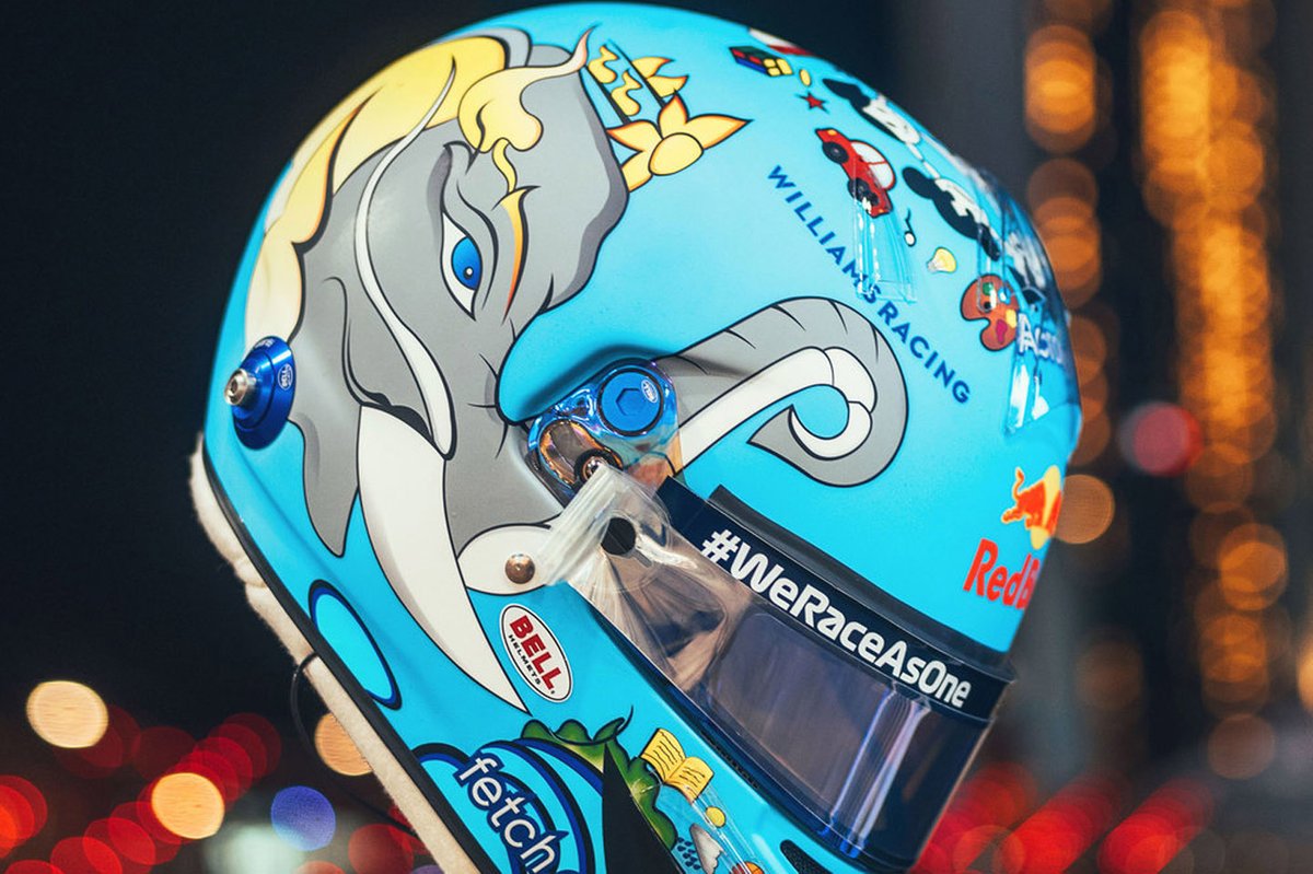Helmet of Alex Albon, Williams 