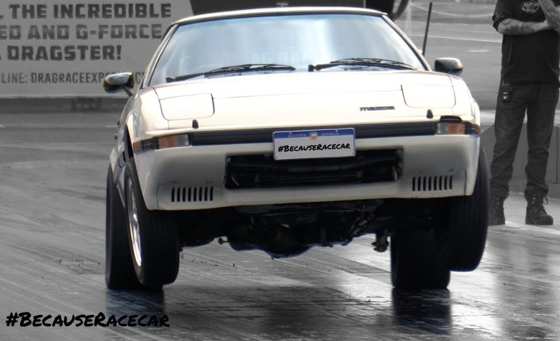 6spd Manual 550HP 13B Turbo RX7 Streetcar goes wheels up at the August Track Hire! | FullBOOST |