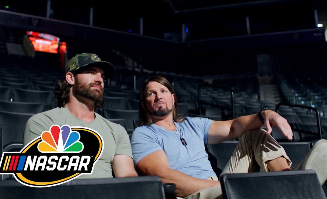 AJ Styles gives Corey LaJoie lessons in WWE ring - NASCAR Meets WWE (Part 2) | Motorsports on NBC