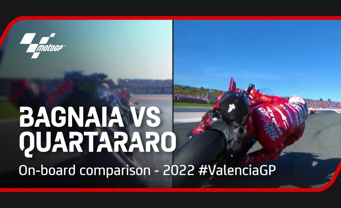 Bagnaia and Quartararo lock horns at #TheDecider ⚔️🔥 | 2022 #ValenciaGP