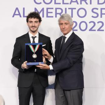 Bagnaia receives 'Collare d'Oro al Merito Sportivo' in Italy