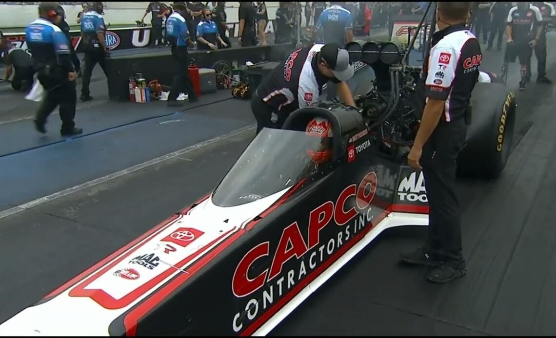 Billy Torrence, Leah Pruett, Dom and Bobby Lagana, Top Fuel Dragster, Eliminations Rnd1, Dodge