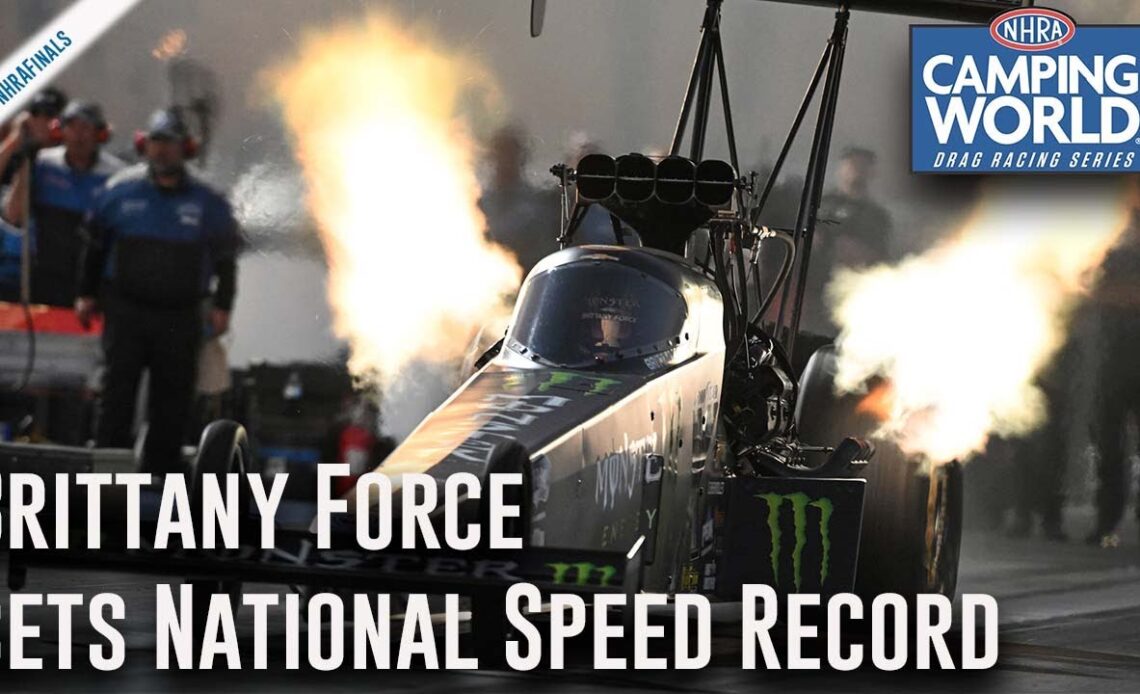 Brittany Force sets Top Fuel national speed record