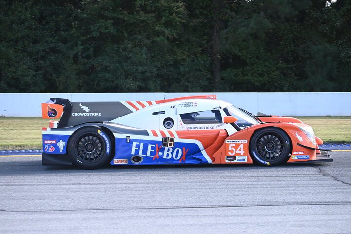 Jon Bennett slowing for turn 7 during the Motul Petit Le Mans at Michelin Raceway Road Atlanta, 10/1/2022 (Photo: Phil Allaway)