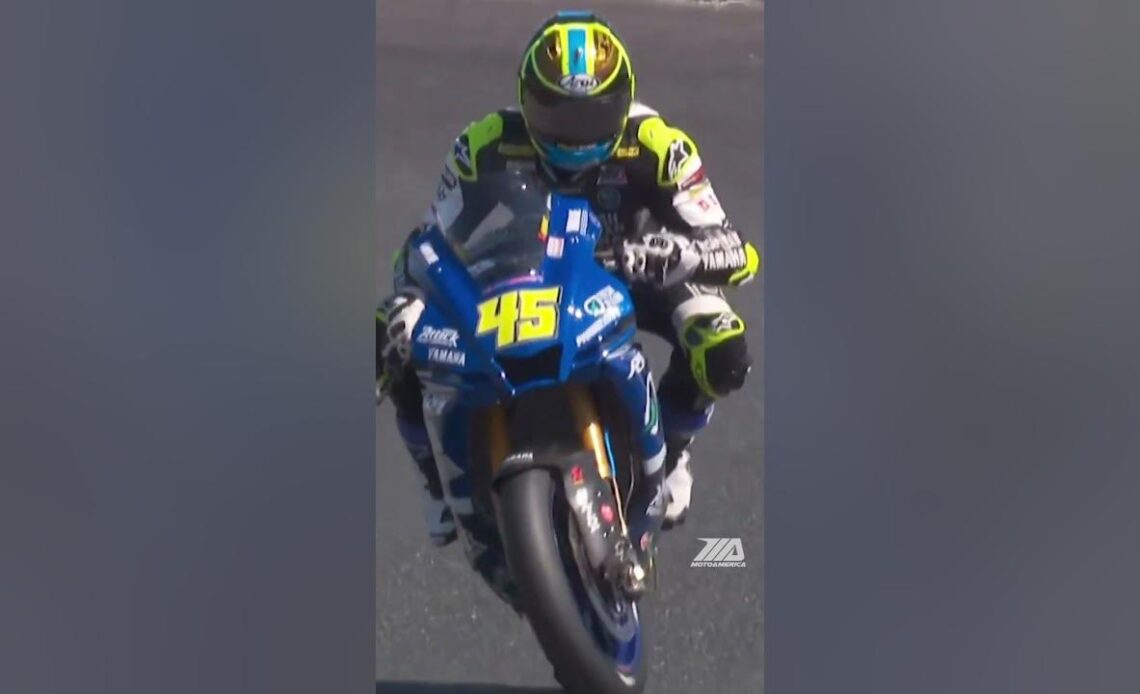 😱 CRAZY MOTORCYCLE SAVE BY CAM PETERSEN ON HIS YAMAHA YZF-R1 #shorts #motorsport #racing