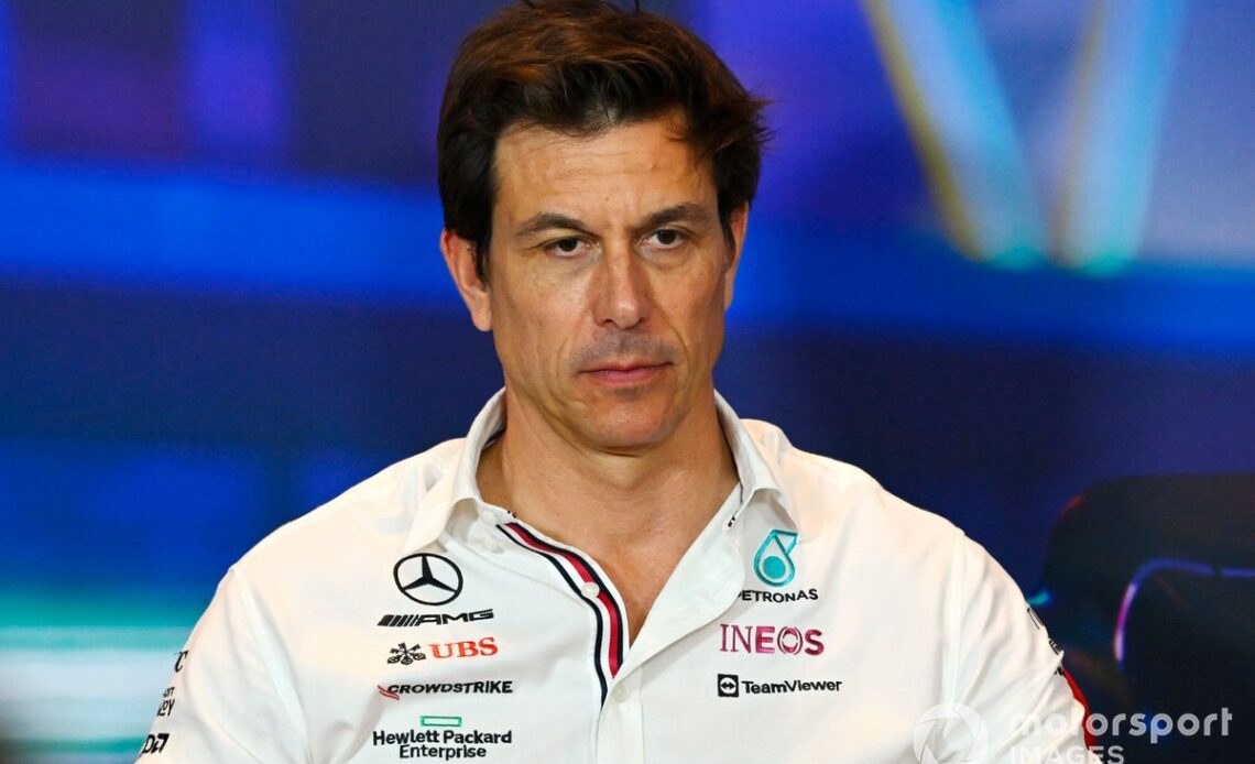 Toto Wolff, Team Principal and CEO, Mercedes AMG, attends the Press Conference