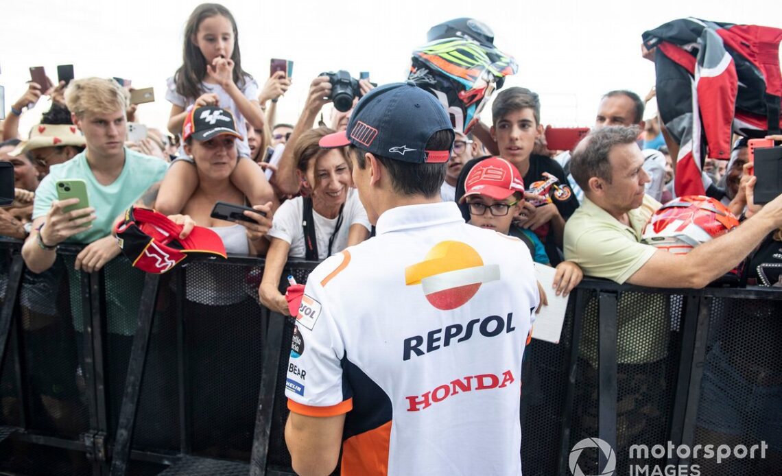 Marc Marquez, Repsol Honda Team with fans
