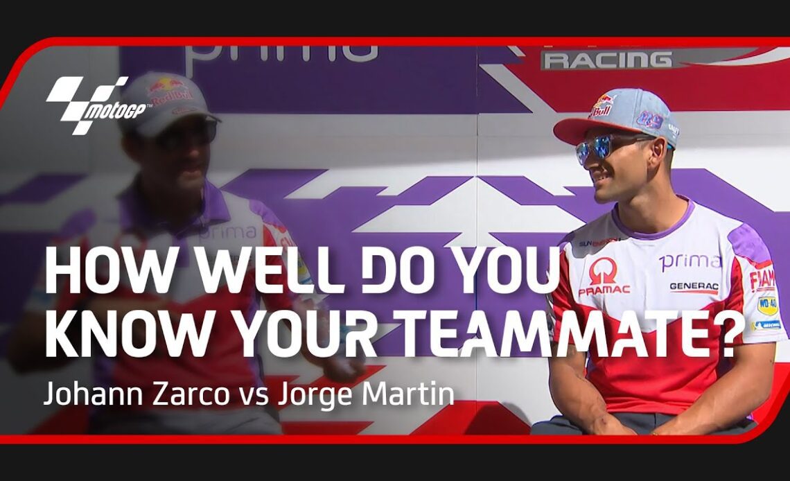 Johann Zarco vs Jorge Martin ⚔️ | How well do you know your teammate?