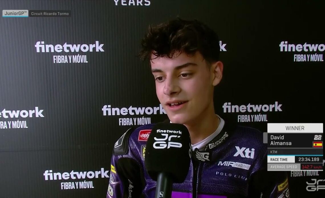 🎤 #JuniorGP Race 2 Winner Interview | Final Round Valencia 🇪🇸 | FIM JuniorGP™ World Championship 🏍️