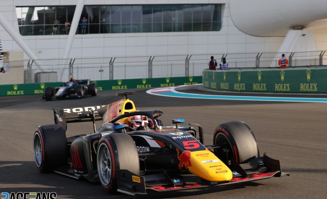 Lawson claims Yas Marina sprint race victory after F1 practice run · RaceFans