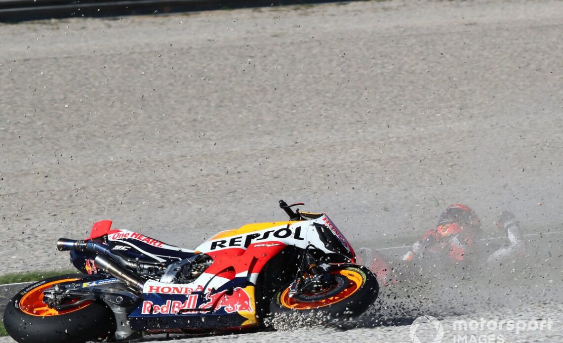 Marc Marquez, Repsol Honda Team  crash