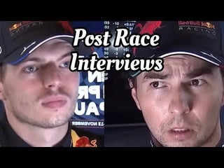 Max Verstappen and Sergio Perez Post Race Interview Comparison