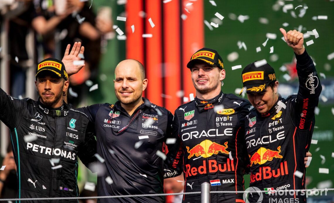 Lewis Hamilton took another second place behind Max Verstappen as Red Bull scored a ninth consecutive victory in Mexico.