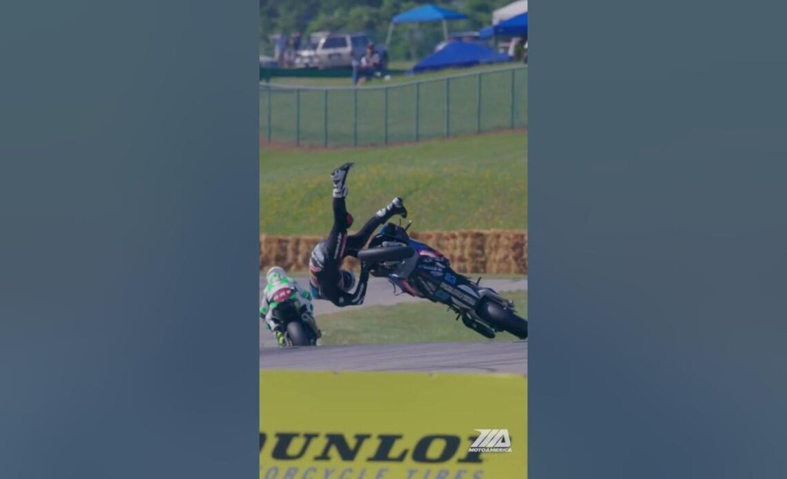 😱 Motorcycle Crash Into Airfence In Slow Motion Donate Today For Airfence! #shorts
