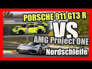 Porsche 911 GT3 R vs Mercedes AMG ONE - Nordschleife comparison