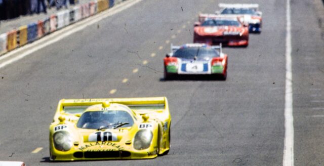 Porsche 917-K81 adapted to Group C leading WM P80 at Le Mans