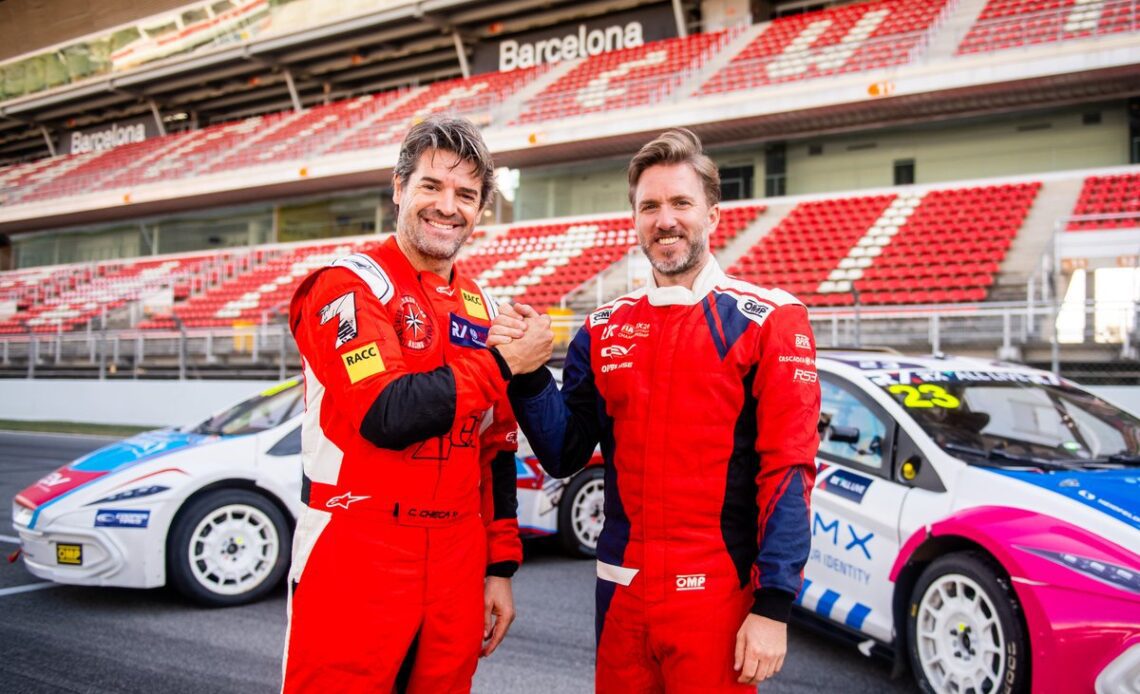 Former MotoGP rider Carlos Checa joined Heidfeld in making his RX2e debut in Barcelona