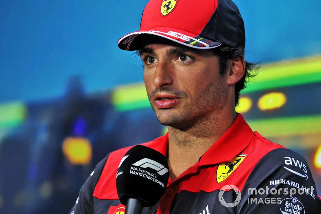 Carlos Sainz, Ferrari at press conference
